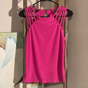Vibrant Pink Strappy Blouse